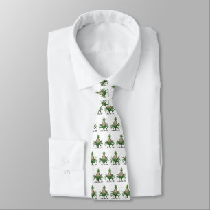 Preppy Heraldic Pineapple Coat of Arms Crest Tie