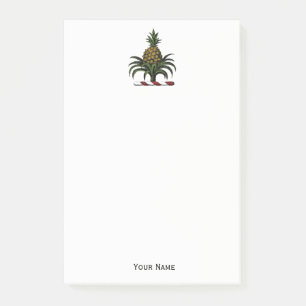 Preppy Heraldic Pineapple Crest Colour RWT Post-it Notes