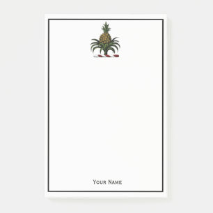 Preppy Heraldic Pineapple Crest Colour RWT Post-it Notes