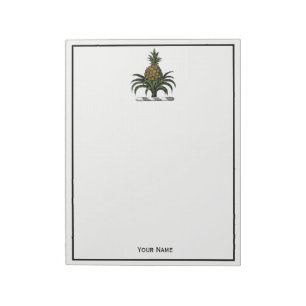 Preppy Heraldic Pineapple Crest Colour WT Notepad