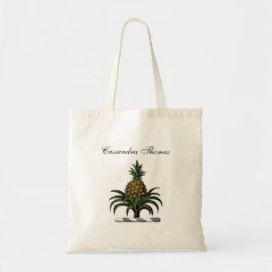 Preppy Heraldic Pineapple Crest Colour WT Tote Bag