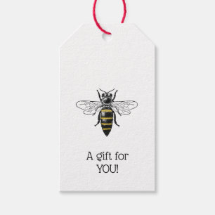 Preppy Heraldic Vintage Bee #2 Coat of Arms C Gift Tags