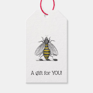 Preppy Heraldic Vintage Bee Coat of Arms Emblem C Gift Tags