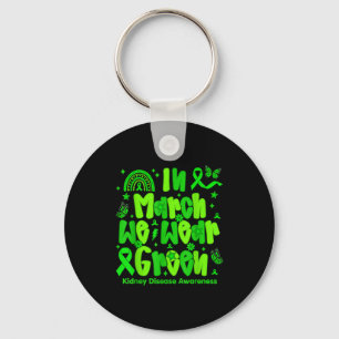 Preppy in march wear green kidney disease awarenes key ring