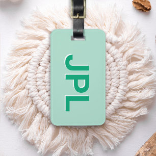 Preppy Initial Monogram Personalised Luggage Tag