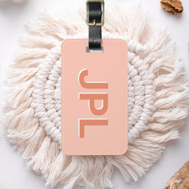 Preppy Initial Monogram Personalised Luggage Tag (Creator Uploaded)