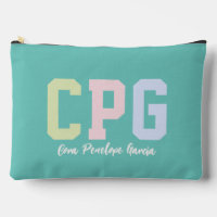 Preppy initials cute trendy teal 3 photo