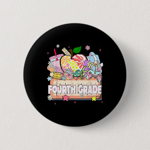 Preppy Kids Fourth Grade Grad 2025 Preschool 4th G 6 Cm Round Badge