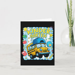 Preppy Kindergarten Back To School Funny School Bu Card
