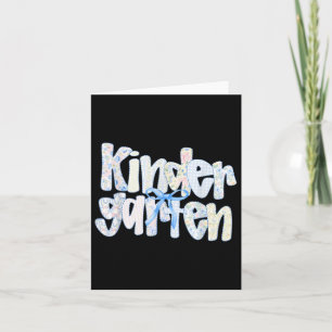 Preppy Kindergarten Teacher Team Bow Back To Schoo Card