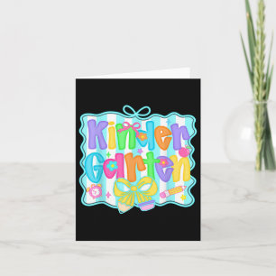 Preppy Kindergarten Teacher Team Bow Back To Schoo Card