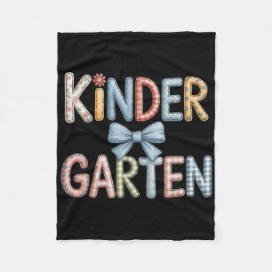 Preppy Kindergarten Teacher Team Bow Back To Schoo Fleece Blanket