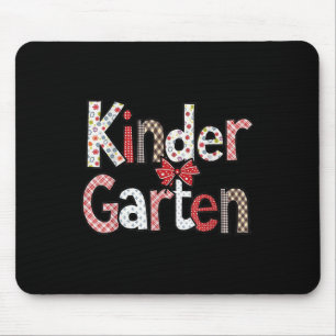 Preppy Kindergarten Teacher Team Bow Back To Schoo Mouse Mat