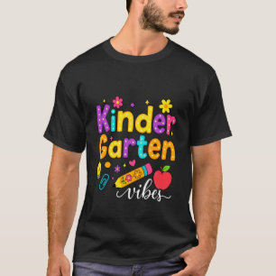 Preppy Kindergarten Vibes Back to School Teacher G T-Shirt