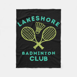Preppy Lakeshore Badminton Club Cute Graphic Fleece Blanket