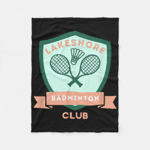 Preppy Lakeshore Badminton Club Cute Graphic Fleece Blanket