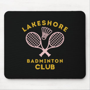 Preppy Lakeshore Badminton Club Cute Graphic Mouse Mat