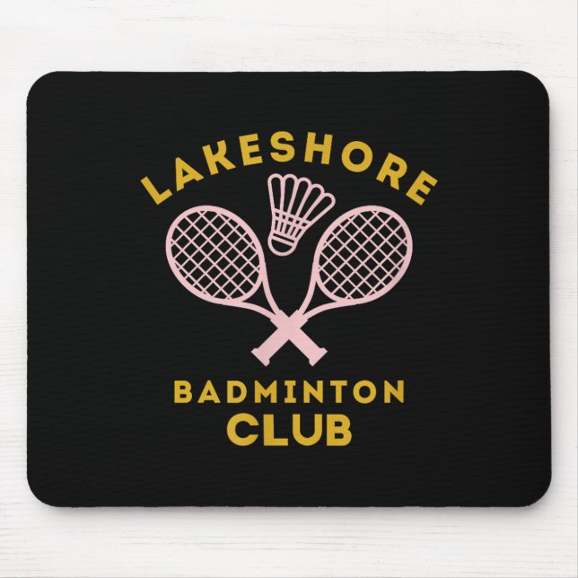 Preppy Lakeshore Badminton Club Cute Graphic  Mouse Mat (Front)
