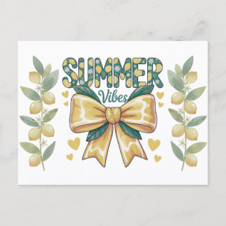 Preppy Lemons Summer Vibes Postcard
