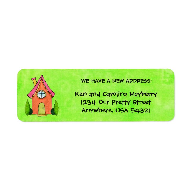 Preppy Lil House New Address Labels (Front)