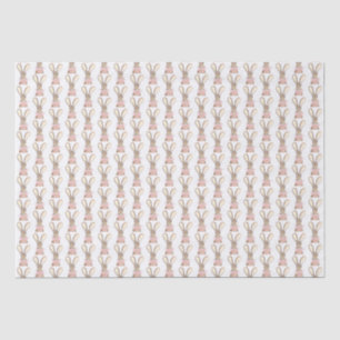 Preppy Little Pink Bow Baby Shower Girl Rabbit Tissue Paper