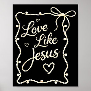 Preppy love like jesus pearls happy easter women poster