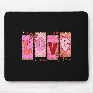 Preppy Love Valentine Nk Coquette Bow Girl Women K Mouse Mat