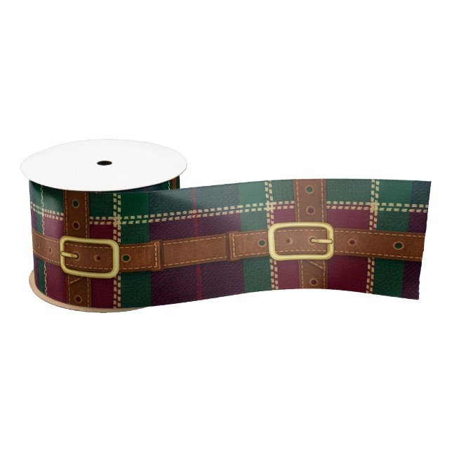 Preppy Lux Christmas Plaid Satin Ribbon (Spool)