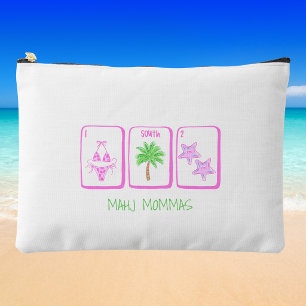 Preppy MAHJ MOMMAS Beach Mahjong Personalised Accessory Pouch