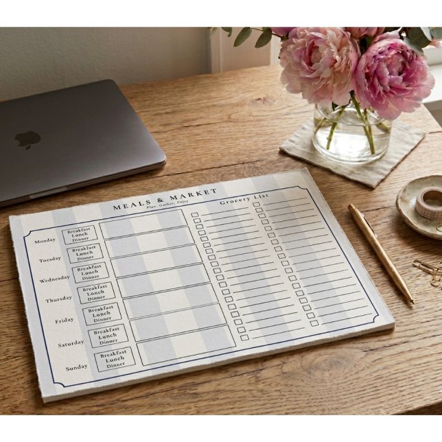 Preppy Meals & Market Weekly Meal Planner Notepad (Creator Uploaded)