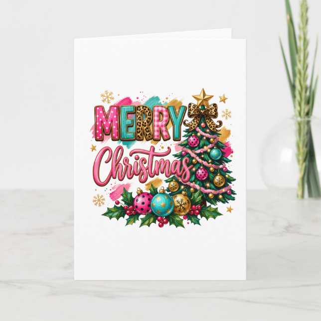 Preppy Merry Christmas Card (Front)