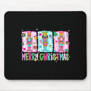 Preppy Merry Christmas Cute Nk Nutcracker Girl Wom Mouse Mat