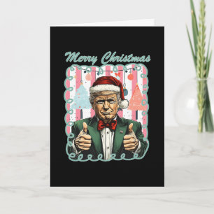 Preppy Merry Christmas Trump 2025 Xmas Make Xmas G Card