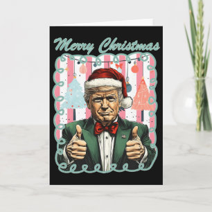 Preppy Merry Christmas Trump 2025 Xmas Make Xmas G Card