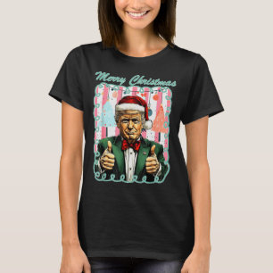 Preppy Merry Christmas Trump 2025 Xmas Make Xmas G T-Shirt