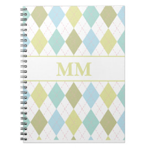 Preppy Monogram Initial Notebook