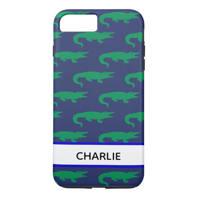 Preppy Monogrammed Aligator Case-Mate iPhone Case (Back)