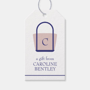 Preppy Monogrammed Boat Bag Gift Tags