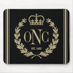 Preppy Monogrammed Logo Mouse Pad