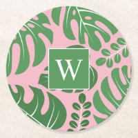 Preppy Monogrammed Monstera Palm Leaf