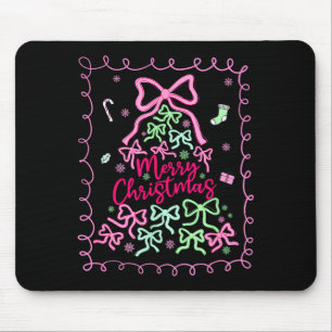 Preppy Nk Coquette Bow Christmas Tree Girly Xmas H Mouse Mat