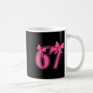 Preppy Nk Coquette Bow Lace 67 Six Seven Meme Wome Coffee Mug
