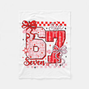 Preppy Nk Valentine 67 Six Seven Meme Valentines D Fleece Blanket