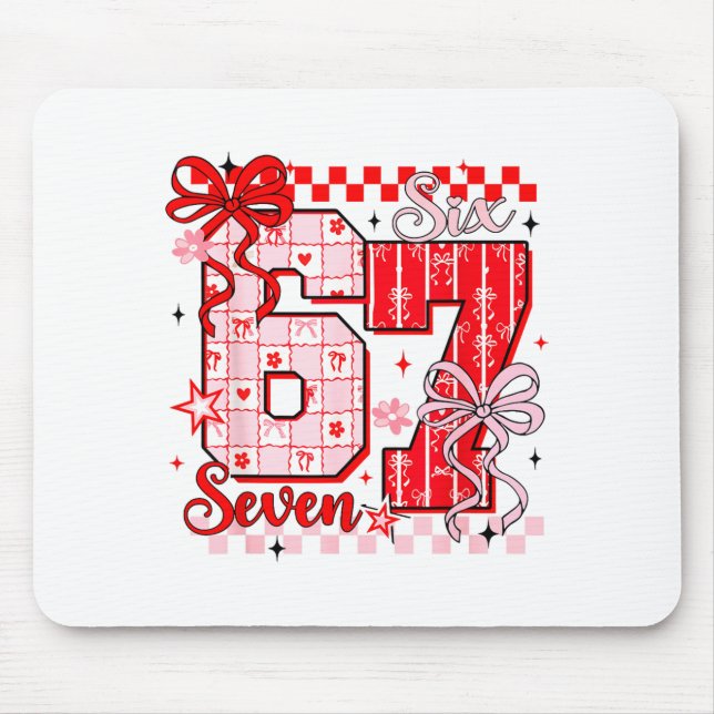 Preppy Nk Valentine 67 Six Seven Meme Valentines D Mouse Mat (Front)