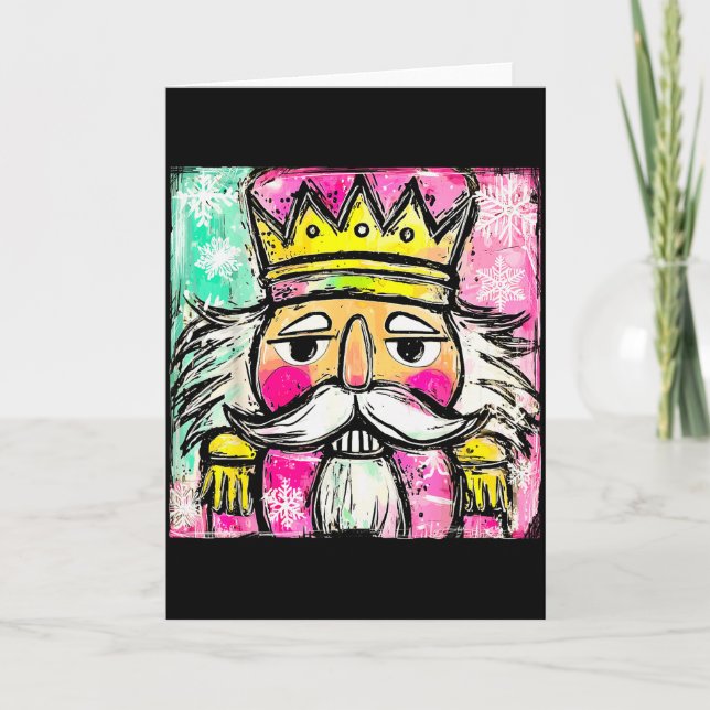 Preppy Nutcracker Christmas Girly Xmas Costume Kid Card (Front)