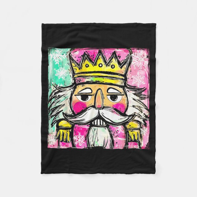 Preppy Nutcracker Christmas Girly Xmas Costume Kid Fleece Blanket (Front)