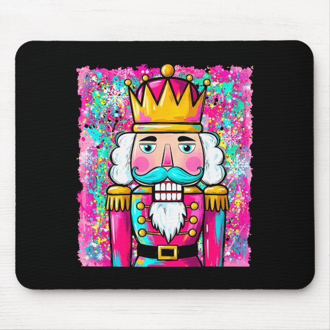 Preppy Nutcracker Merry Christmas Xmas Pajamas Wom Mouse Mat (Front)