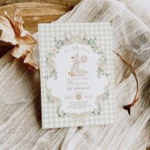 Preppy One Silly Goose Neutral Bow 1st Birthday