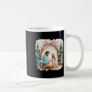 Preppy Painted Christian Nativity Scene God Faith  Coffee Mug