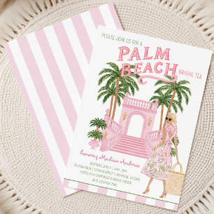 Preppy Palm Beach Cabana Bridal Tea or Shower Invitation